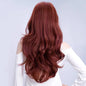 24" Synthetic Wave 3/4 Ladies Half Wig Hair Wavy Wigs with Comb on a Mesh Head Cap Clip in Hair Extension