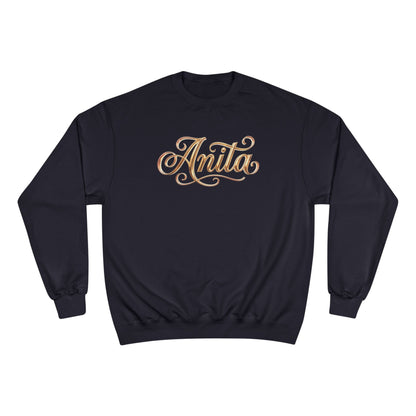 Personalized 'Anita' Script Sweatshirt - Elegant Gold Name Crewneck