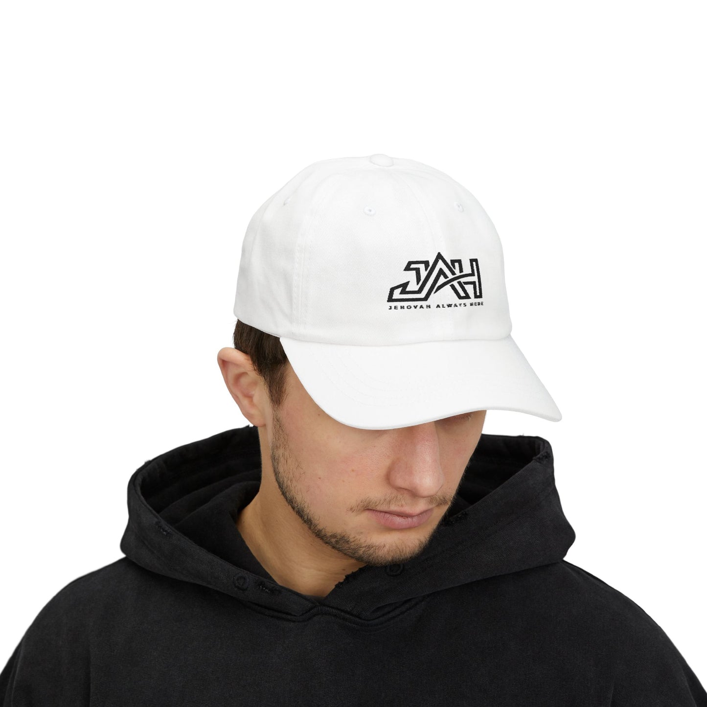 Dad Cap — Minimal 'JAH' Embroidered Logo Hat