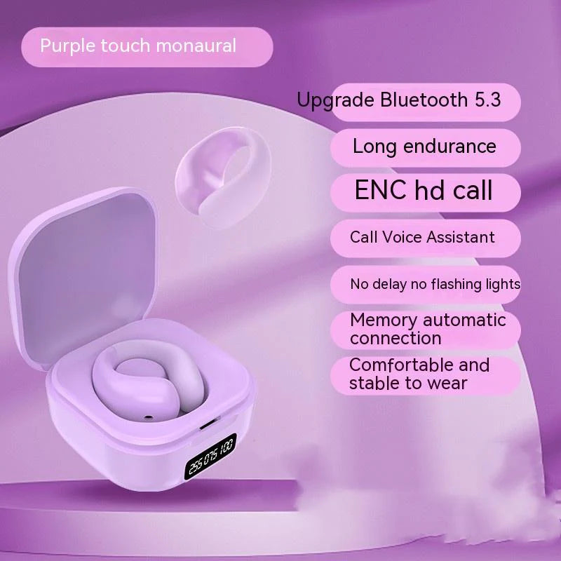 Wireless Clip-On LED Audio Earbuds