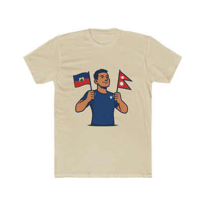 Unisex Cotton Crew Tee with Diverse Flags Design, Perfect for Pride, Cultural Events, Casual Outfits, Gifts, Travel Enthusiasts