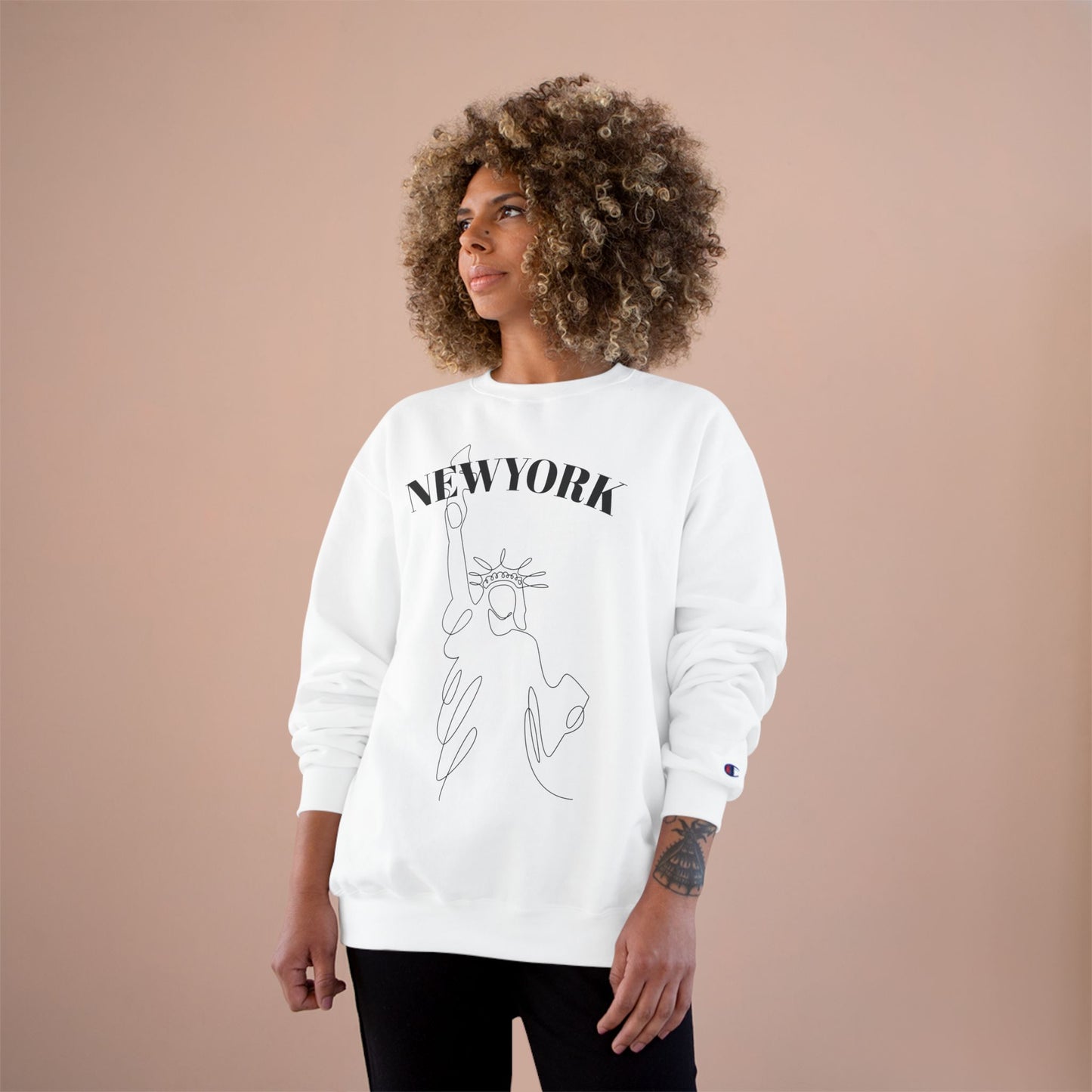 New York Statue of Liberty Sweatshirt — Minimal Line Art Crewneck