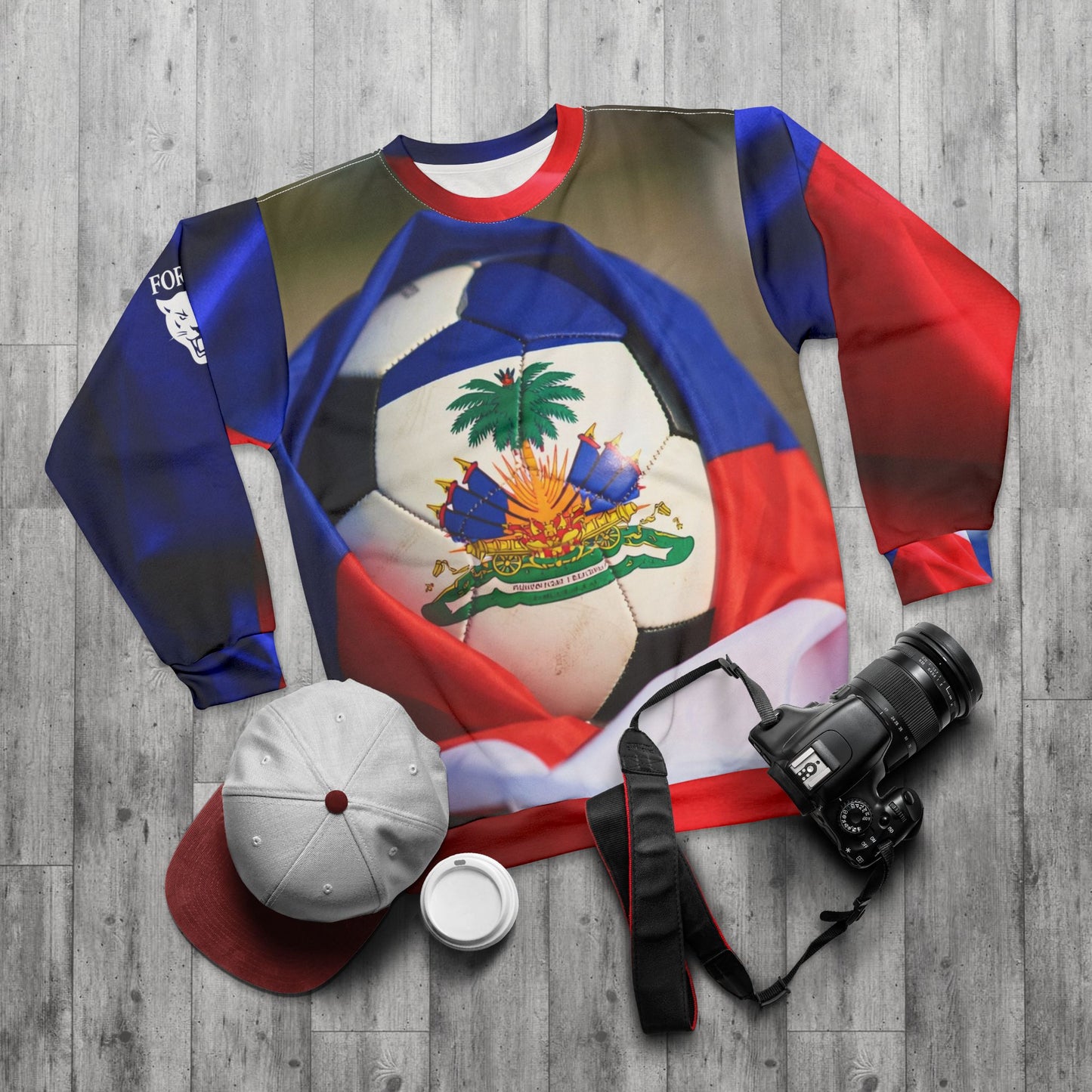 Haiti Flag Soccer Sweatshirt – World Cup Football Fan Jersey
