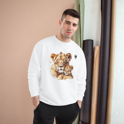 Lioness and Cub Sweatshirt — Cozy Wildlife Crewneck for Animal Lovers
