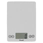 Arti Glass Food Scale Digital Countertop Kitchen, Baking and Cooking Scale with Nutrition and Calorie Counter, 15-Pound Capacity, 9" X 6.5" X .75", Shiny Silver