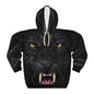 Panther Face Hoodie — Fierce Black Cat All-Over Print Pullover