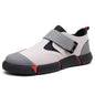 Men's Casual Leather Shoes Comfortable Slip-on Low-top Velcro Non-slip Flat Heel Shock Absorption