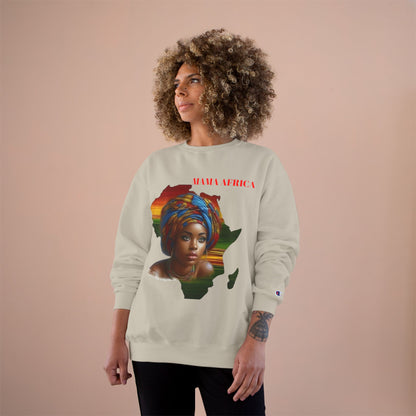 Mama Africa Sweatshirt — Afrocentric Map Portrait Crewneck