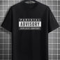 Parents' Advice Letter Printed Men's Round Neck Short Sleeved T-shirt, Fashionable T-shirt, Casual And Comfortable Lightweight Top Suitable For Summer