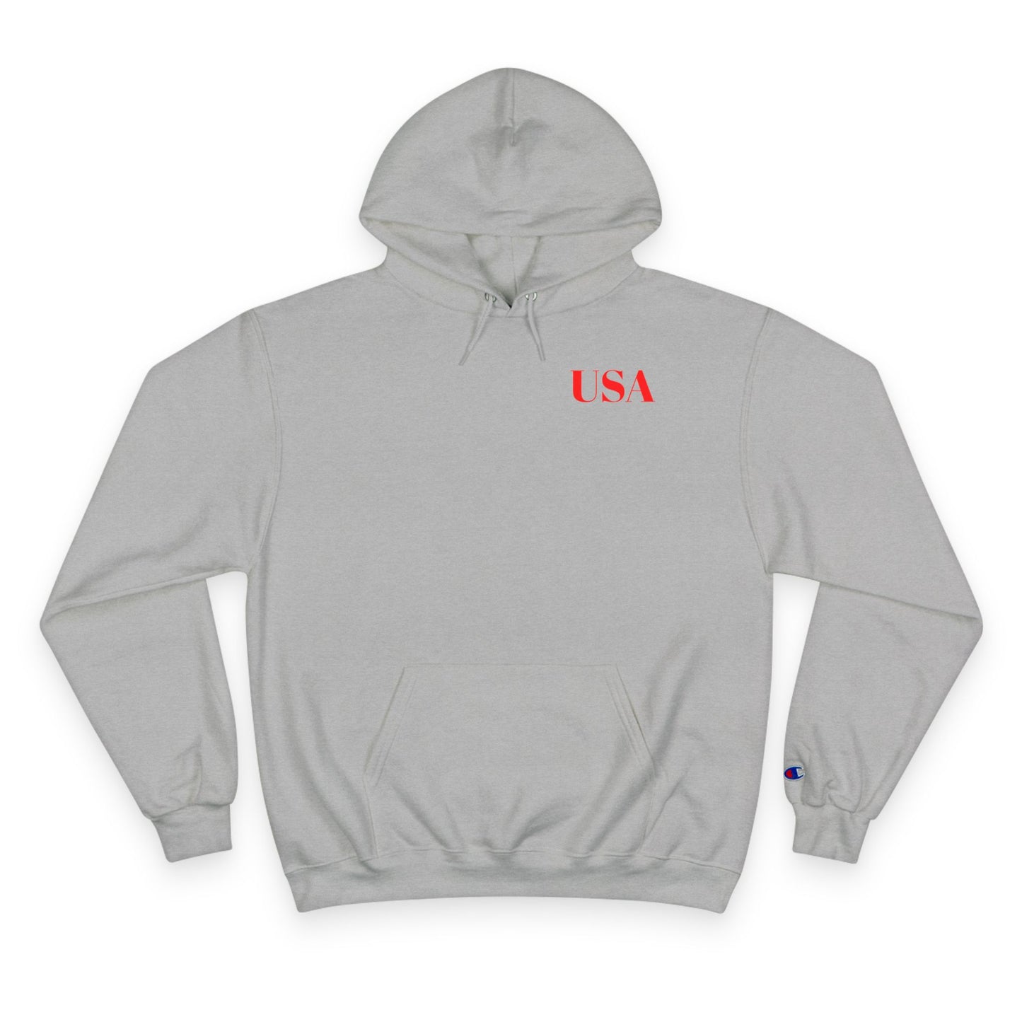 USA Hoodie — Minimal Patriotic Champion Hoodie