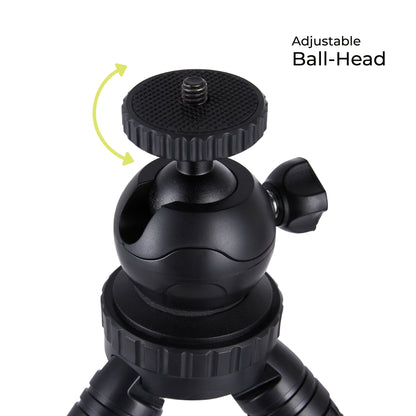 Adjustable Mini Tripod Stand for Compact Cameras, Gopro Cameras, and Smartphones