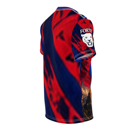 Haiti All-Over Print Tee — 'Haïti' Patriotic Soccer World Cup 2026 Design