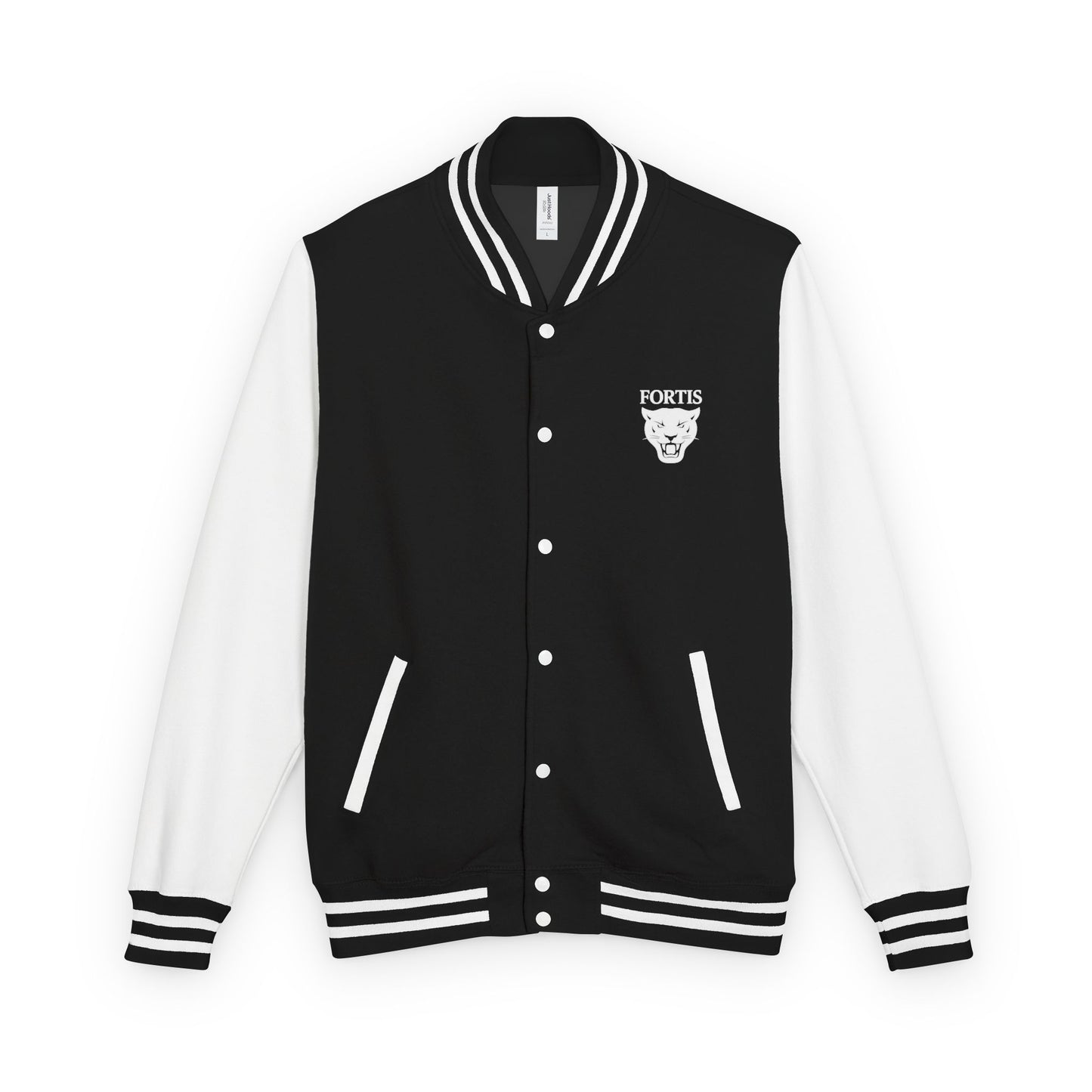 Varsity Jacket - 'Flocka' Logo Black & White Letterman