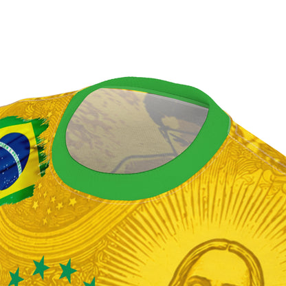 Brazil CBF Soccer T‑Shirt with Christ the Redeemer Graphic