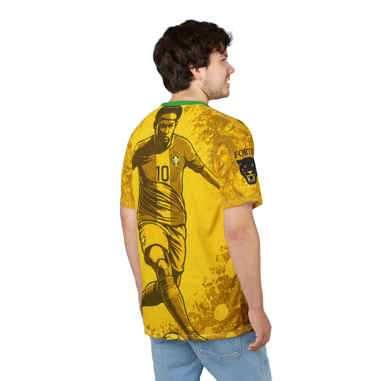 Brazil CBF Soccer T‑Shirt with Christ the Redeemer Graphic