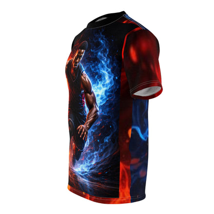Basketball Flame Player Tee — Fire & Ice All-Over Print