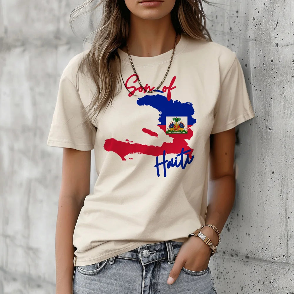 Haiti Tshirt Women Graphic Anime Streetwear T Shirt Female Y2K Harajuku Anime Clothing