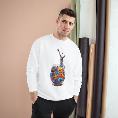 Sweatshirt — Colorful Smiley Candy Bowl Graphic