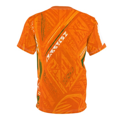 Orange Tribal Elephant All-Over Print Tee