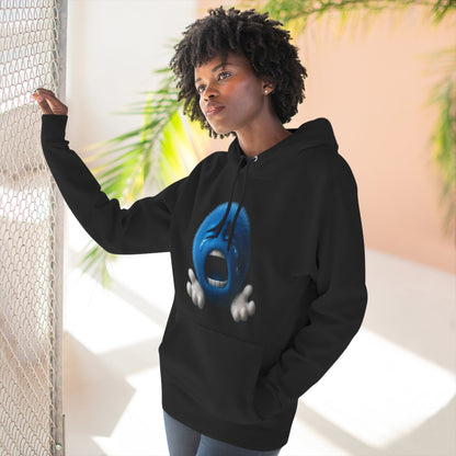 Blue Scream Emoji Hoodie — Cute 3D Emoticon Graphic Fleece Pullover