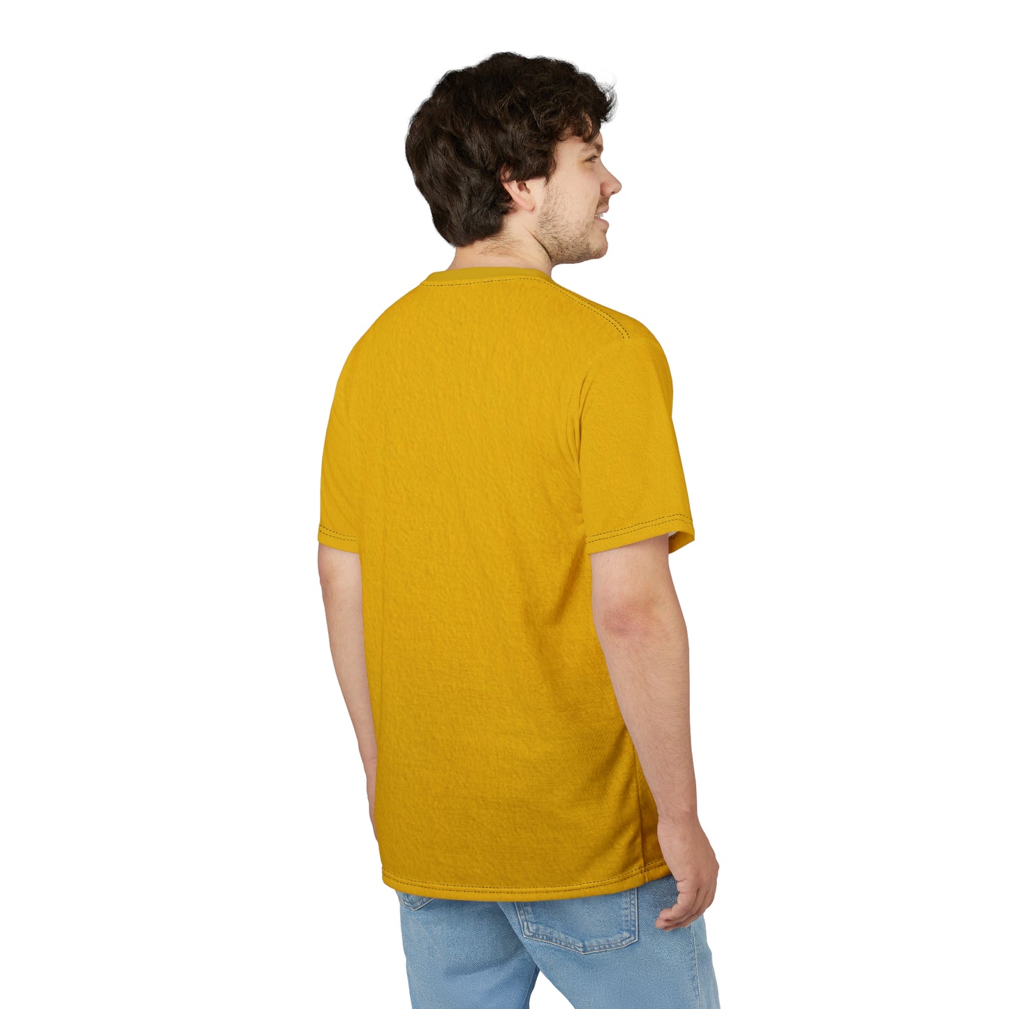 Fortis Stripe Tee — Yellow Athletic Cut & Sew T‑Shirt