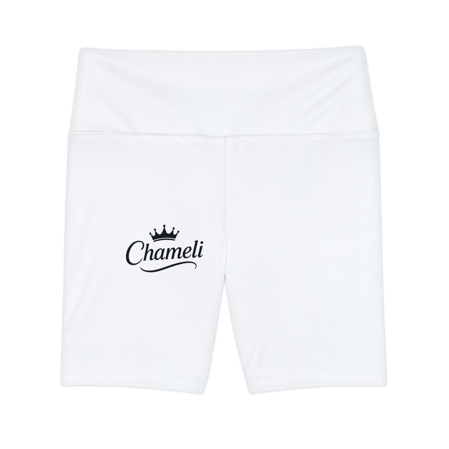 Chameli Crown Women's Workout Shorts – High-Waist Fitness Biker Shorts