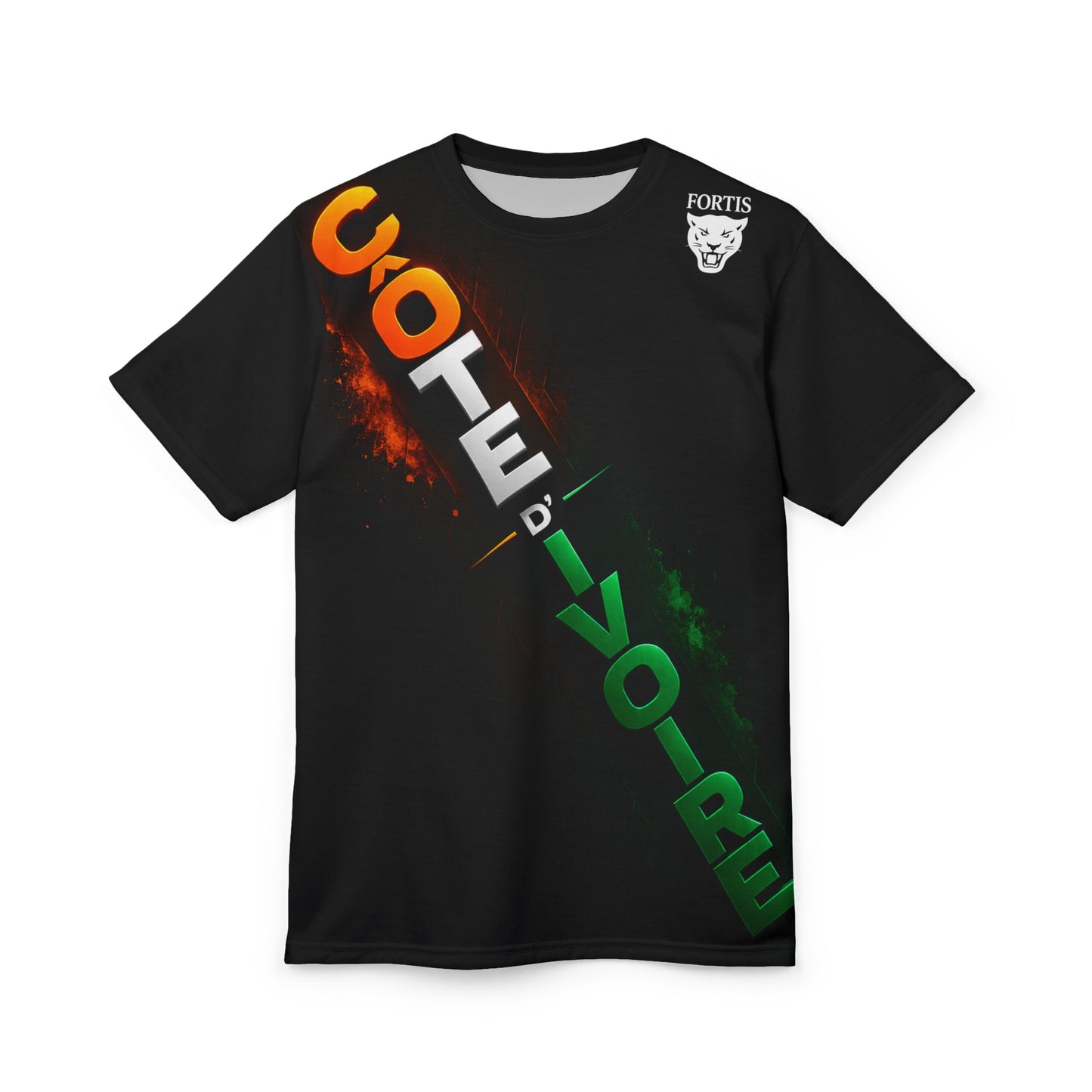 Black Diagonal Tricolor 'HOME' Graphic Tee — Irish Pride Cut & Sew T‑Shirt