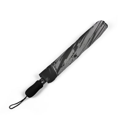 Foldable Umbrella with Ink Brushstroke Ghost Design — Semi‑Automatic Travel Umbrella