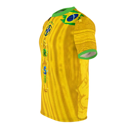 Brazil Soccer Jersey Tee – Brasil Crest & Flag All-Over Print