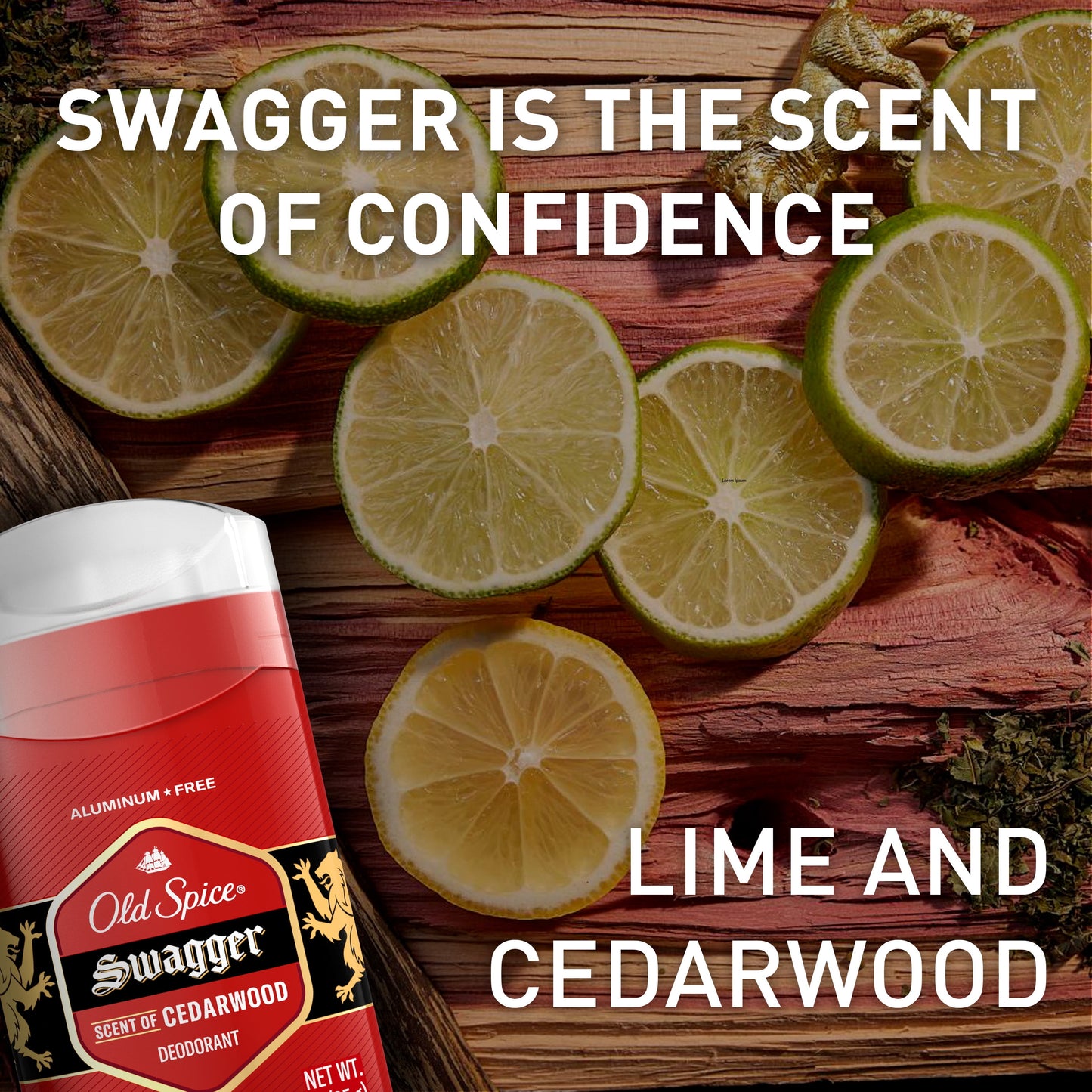 Deodorant for Men, Aluminum-Free, Swagger, 3.0 Oz, Pack of 2
