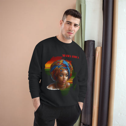 Mama Africa Sweatshirt — Afrocentric Map Portrait Crewneck