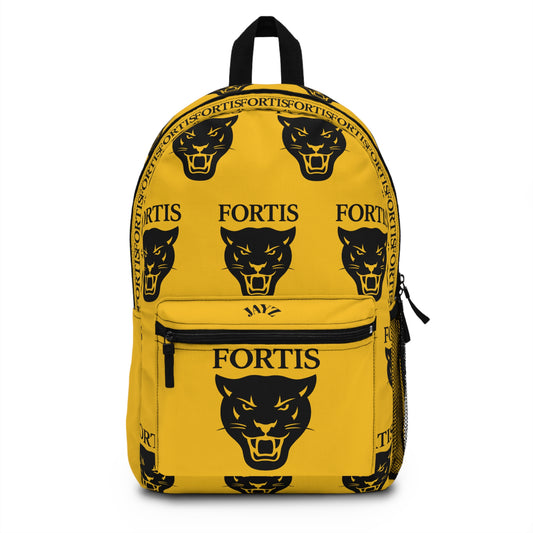 Bold Panther Print Backpack for Students, Stylish Yellow Sports Bag, School Backpack, Unique Gift for Teens, Travel Companion