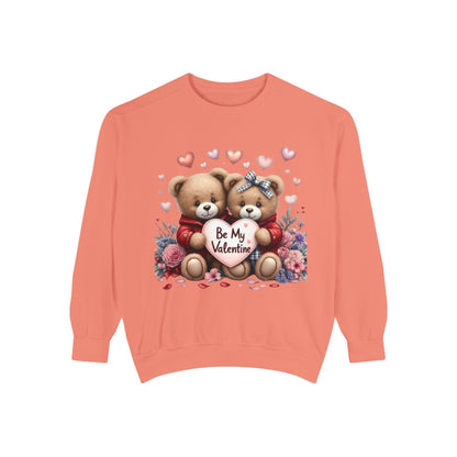 Valentine Teddy Sweatshirt — "Be My Valentine" Cute Couple Bears Design
