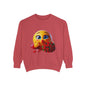 Kissing Emoji with Roses Sweatshirt — Cute Valentine’s Bouquet Graphic Sweatshirt