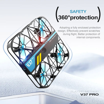 V37 New Mini 8K Drone with Camera 4K HD Easy to Carry Wifi FPV Dron Pocket Rc Helicopter Quadcopter Family Toys Gift