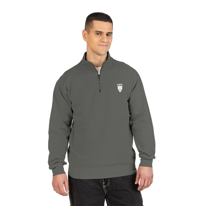 Quarter-Zip Sweatshirt with Small Chest Crest — Casual Pullover for Everyday Wear