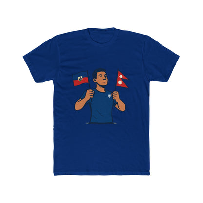 Unisex Cotton Crew Tee with Diverse Flags Design, Perfect for Pride, Cultural Events, Casual Outfits, Gifts, Travel Enthusiasts