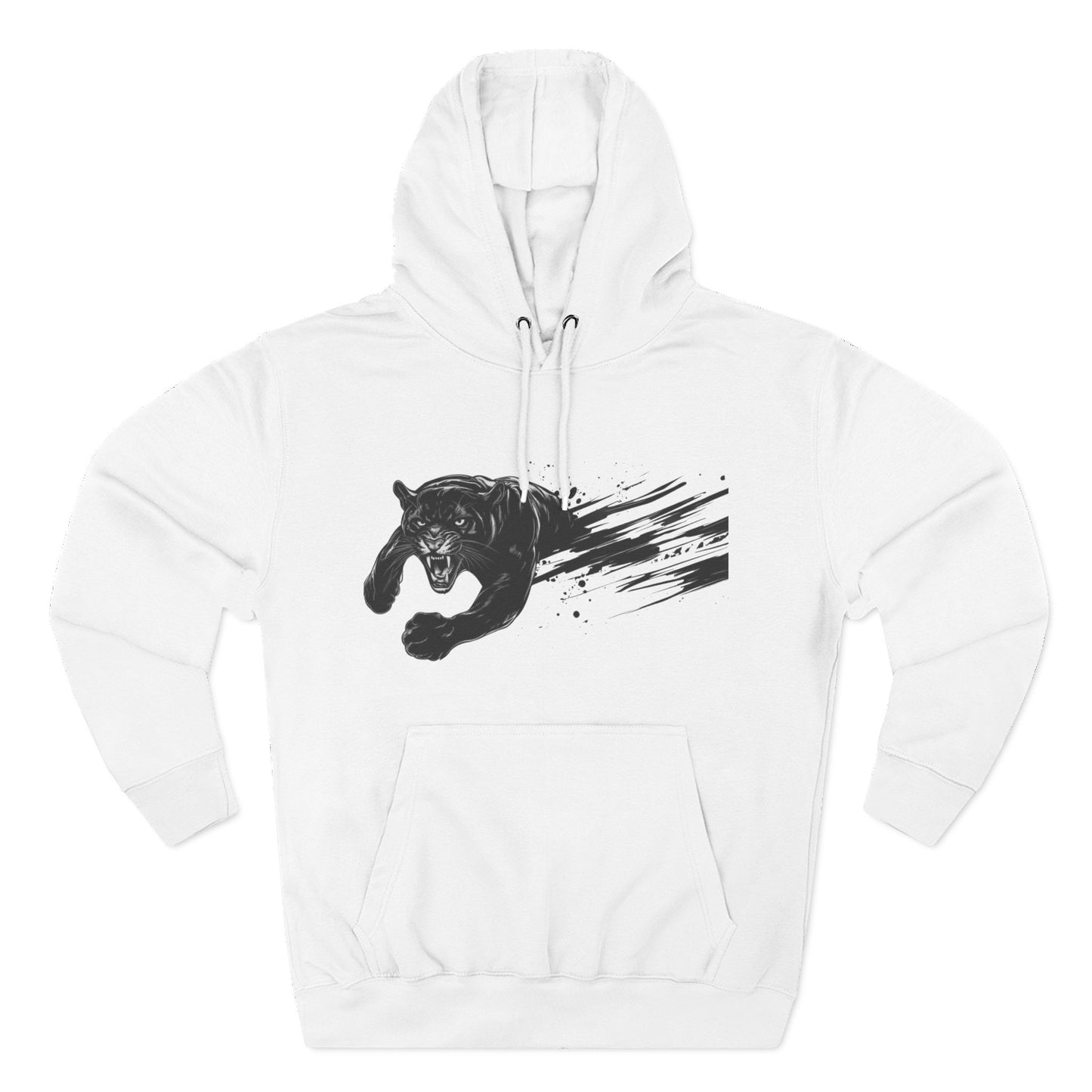 Panther Motion Hoodie — Leaping Black Panther Graphic Pullover