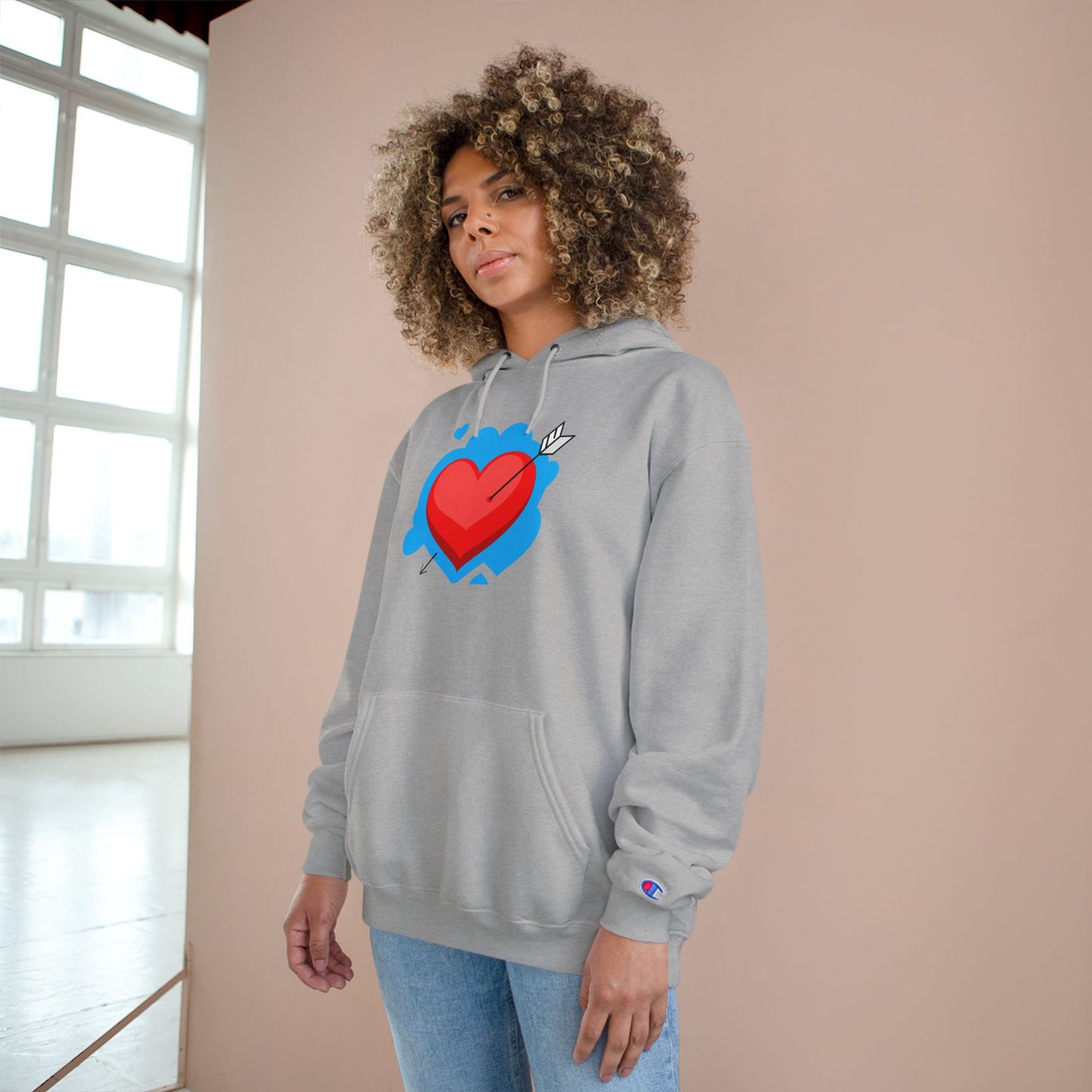 Heart Arrow Hoodie — Cute Valentine Champion Pullover