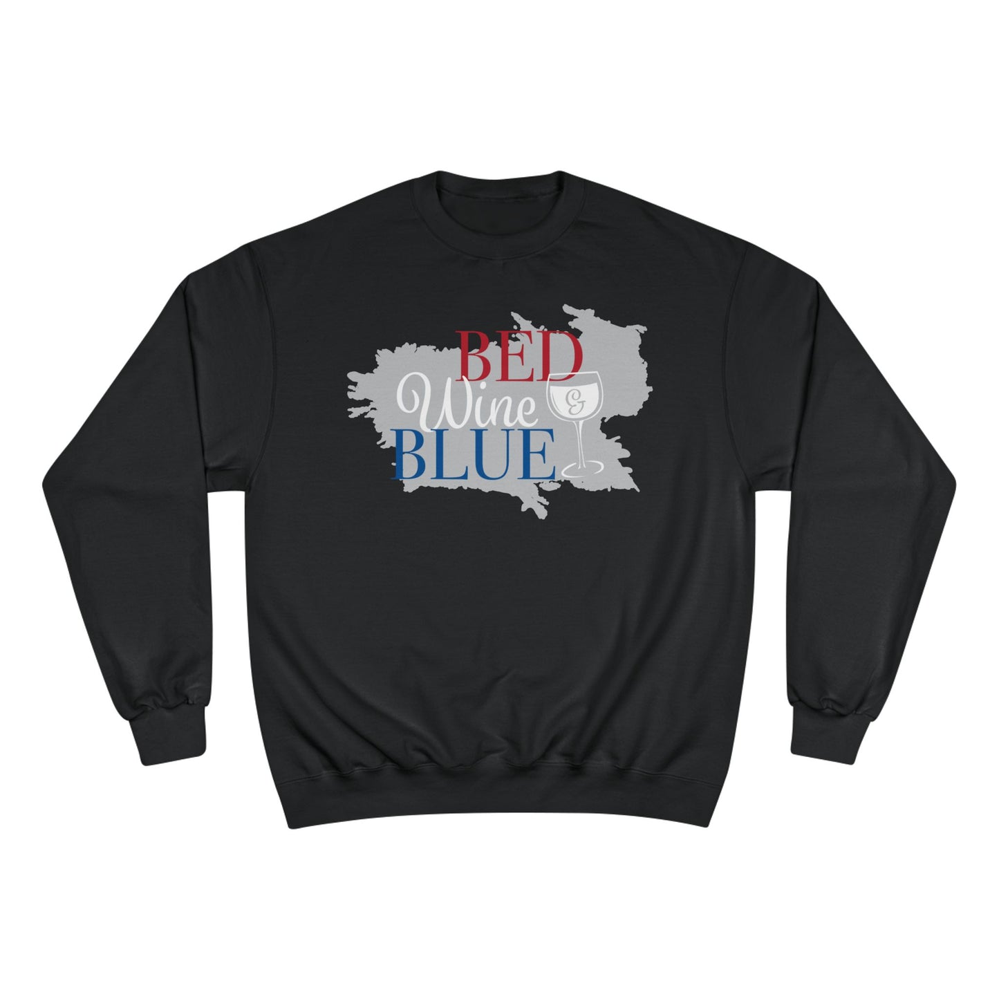Red White & Wine Sweatshirt — Bed Wine Blue Graphic Crewneck