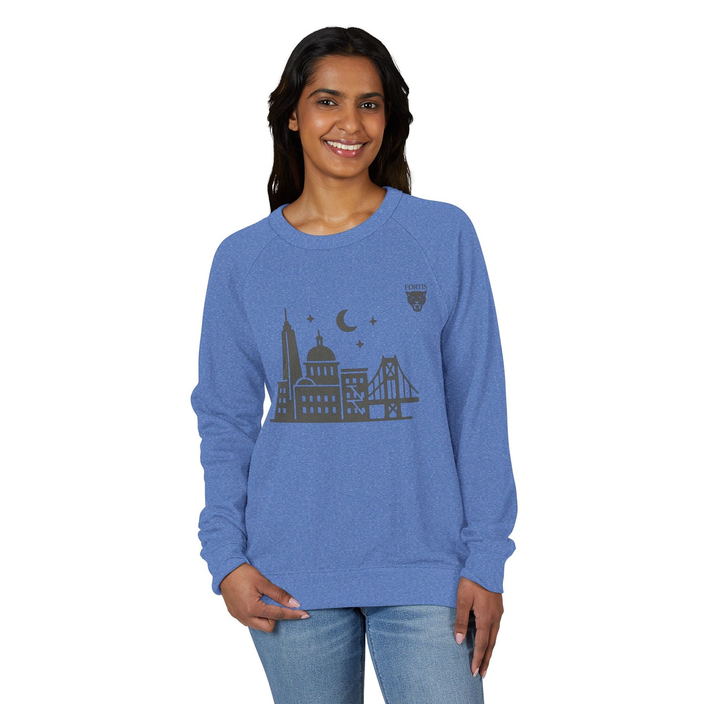 City Skyline Crewneck Sweatshirt — Nightscape San Francisco Graphic