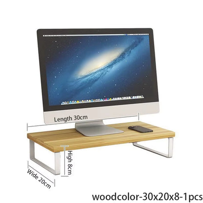 Multiple Sizes Desktop Computer with Elevated Laptop Display Elevated Dormitory Desktop Storage Office Screen Base Bracket