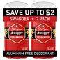 Deodorant for Men, Aluminum-Free, Swagger, 3.0 Oz, Pack of 2