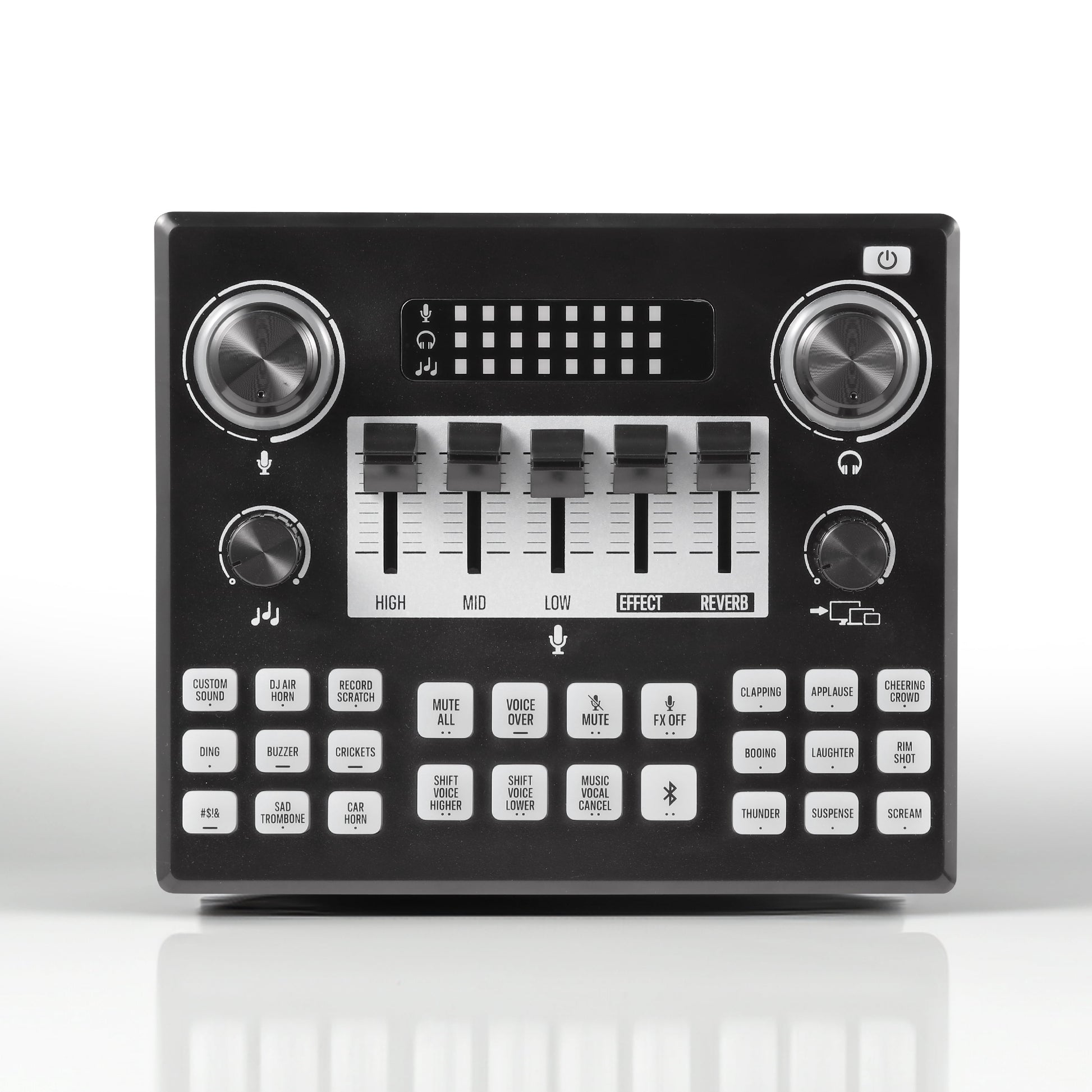 Audio Mixer, Multiple Sound Pads & Effects for Vlogging, Black