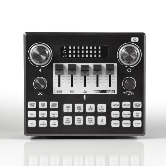 Audio Mixer, Multiple Sound Pads & Effects for Vlogging, Black