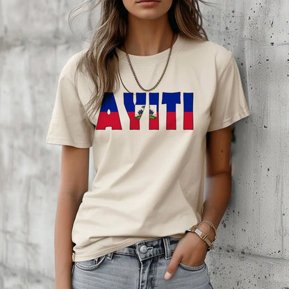 Haiti Tshirt Women Graphic Anime Streetwear T Shirt Female Y2K Harajuku Anime Clothing
