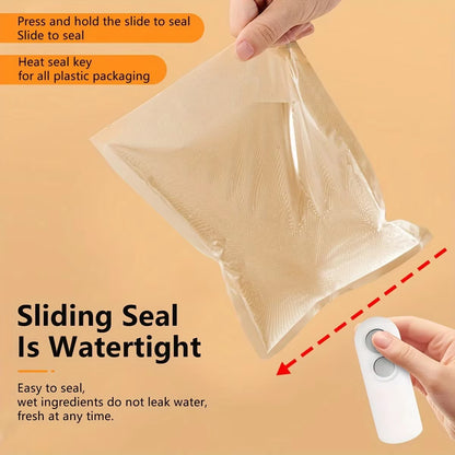 1 Mini Snack Bag Sealing Machine, USB Charging, Equipped with a Chip Cutter, Plastic Bag Resealing Machine to Keep Food Fresh,