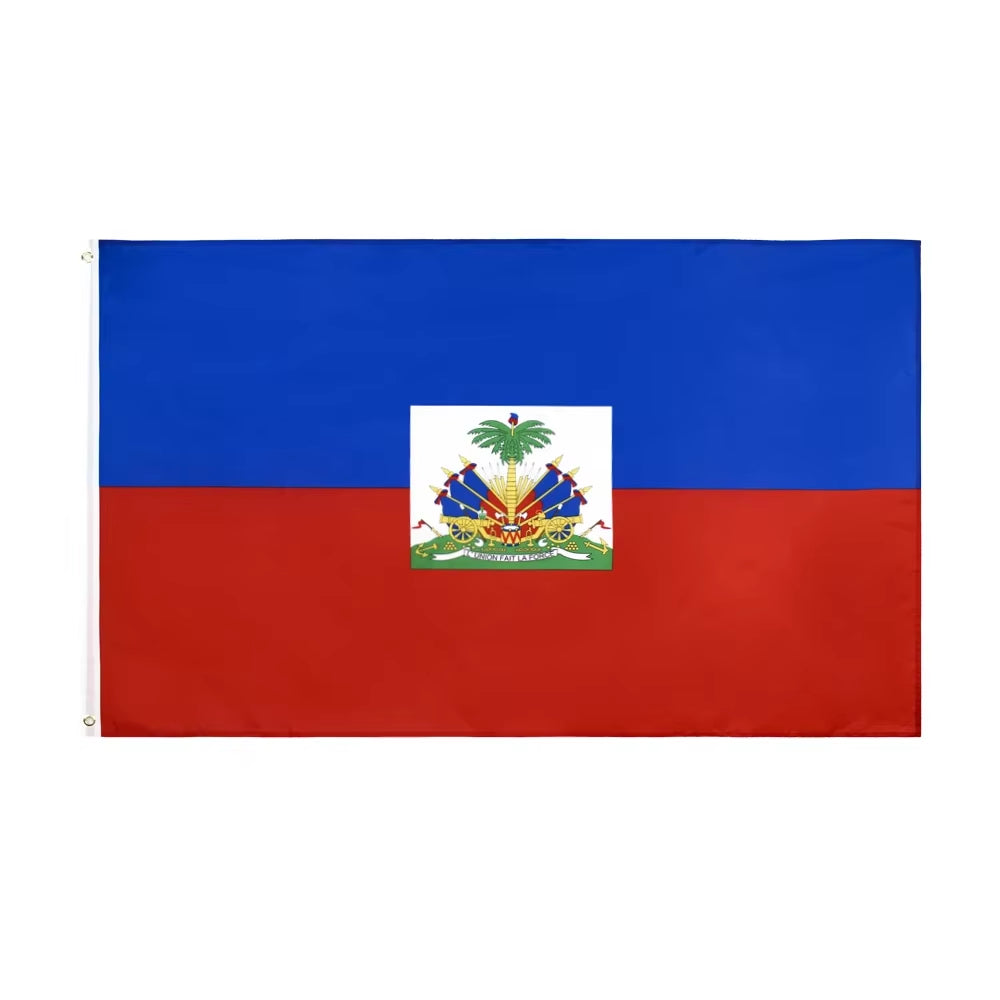FLAGDOM 90X150Cm Flag of Haitian National History for Decoration Haiti Flag