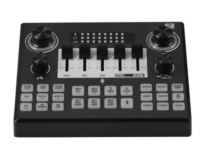 Audio Mixer, Multiple Sound Pads & Effects for Vlogging, Black