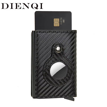 Rfid Credit Card Holder Wallet for Airtag Men Women Wallets Money Bags Leather Wallet for Apple Air Tag Purses Smart Wallet